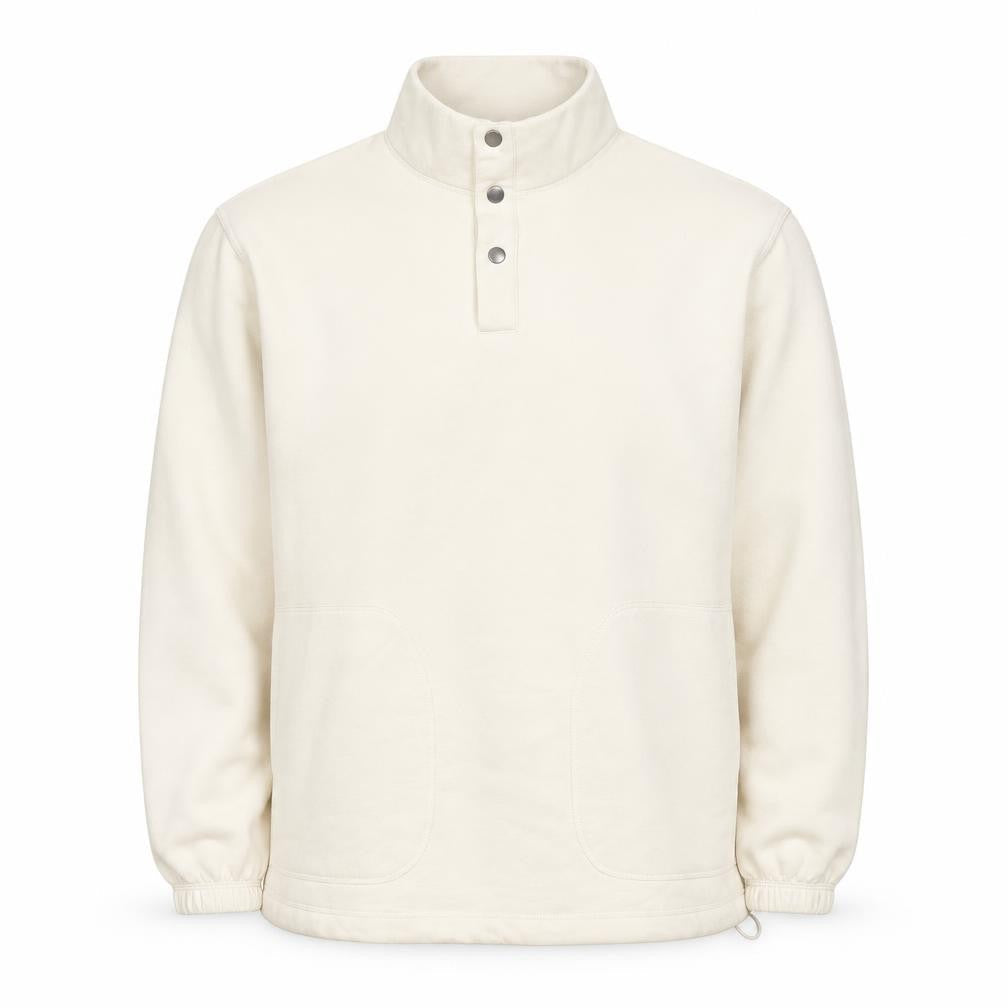 Mens UK Size XL JACK & JONES Beige Henley Sweatshirt
