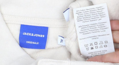 Mens UK Size XL JACK & JONES Beige Henley Sweatshirt