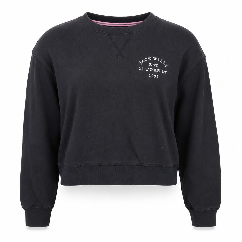Womens UK Size 6 Jack Wills Black Pullover Sweatshirt