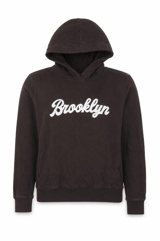 Front view of Marks & Spencer Black Hoodie XS unisex logo pullover