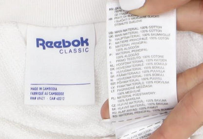 Mens UK Size XS Reebok White Pullover Sweatshirt
