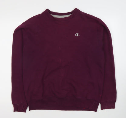Mens UK Size M Champion Purple Pullover Sweatshirt