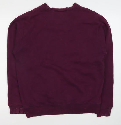 Mens UK Size M Champion Purple Pullover Sweatshirt