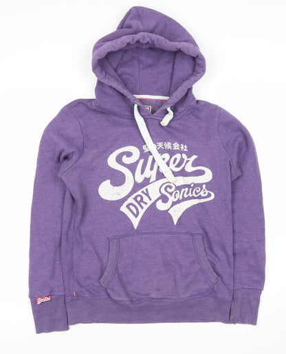 Superdry Women's Purple Pullover Hoodie, Size M