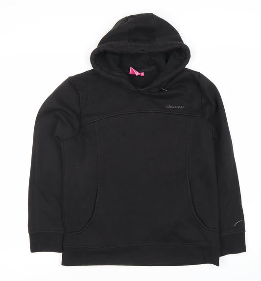 Womens UK Size 10 LA Gear Black Pullover Hoodie