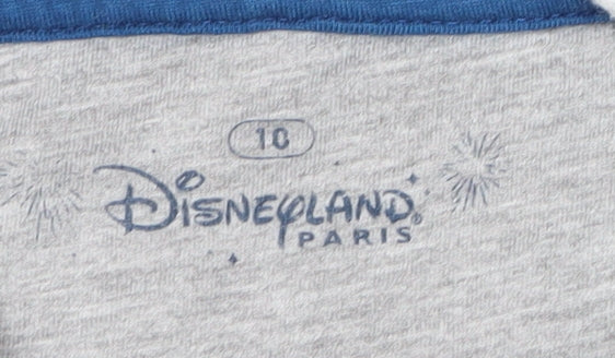 Teens UK Size 10 Disneyland Paris Grey Hoodie Hoodie