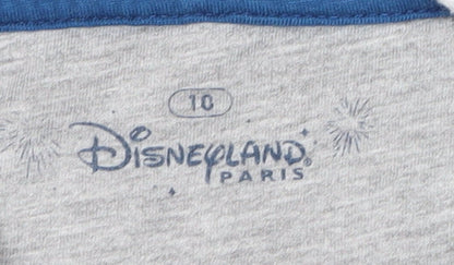 Teens UK Size 10 Disneyland Paris Grey Hoodie Hoodie