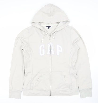 Gap Women's Beige Full Zip Hoodie - Size M