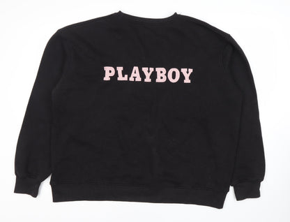 Missguided Women's Black Logo Sweatshirt Size 12
