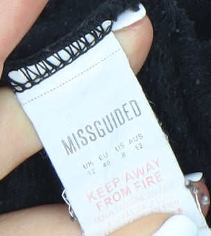 Missguided Women's Black Logo Sweatshirt Size 12