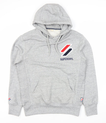 Superdry Men's Grey Hoodie S Logo Pullover