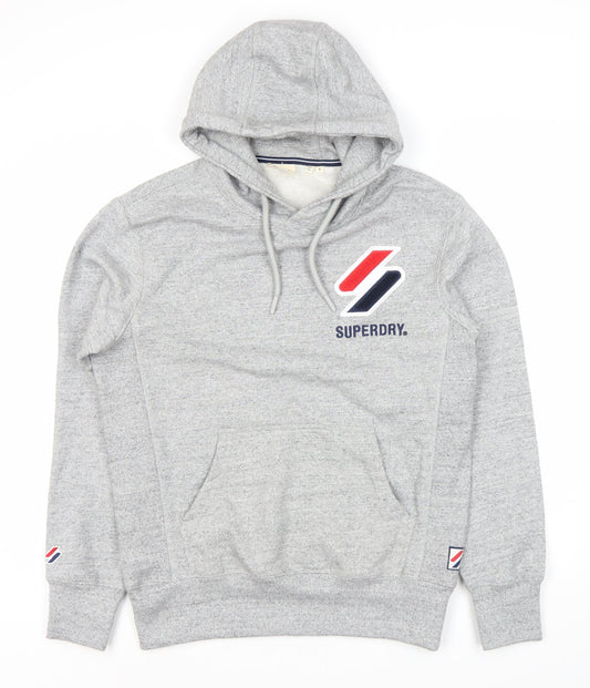 Superdry Men's Grey Hoodie S Logo Pullover