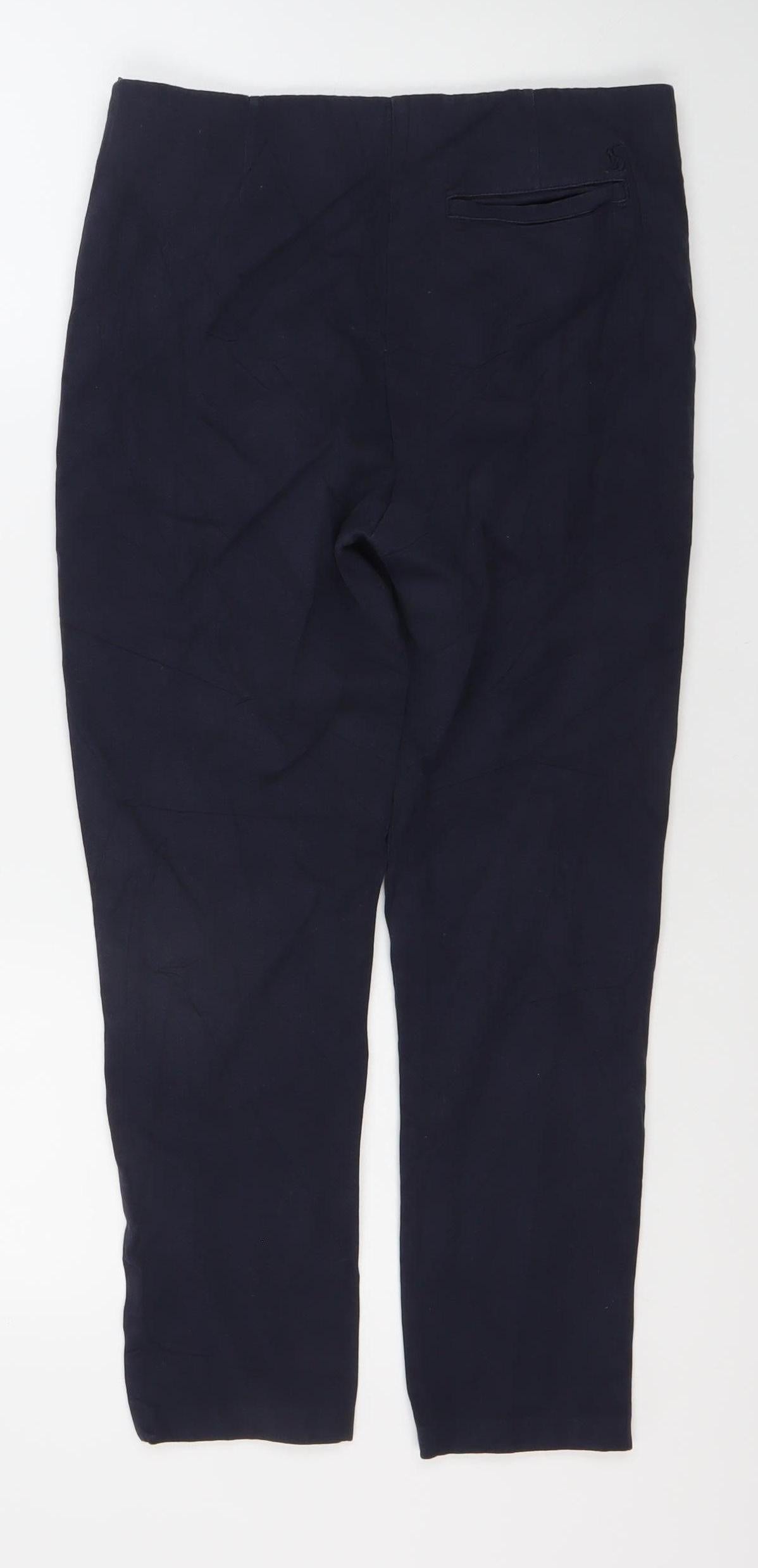 Jaeger Women's Blue Trousers Size 12 Regular Fit