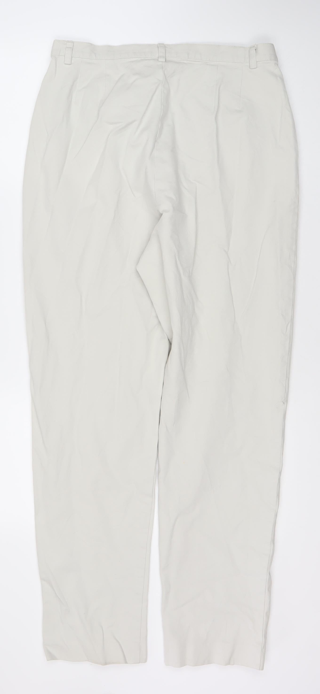 Womens UK Size 12 Lands' End   Ivory Trousers