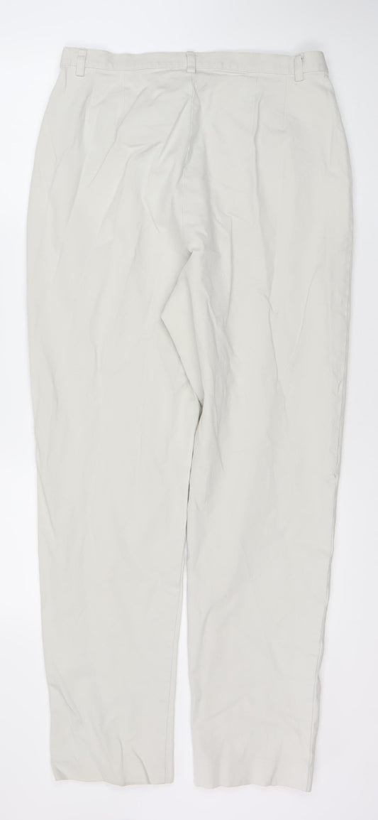 Womens UK Size 12 Lands' End   Ivory Trousers