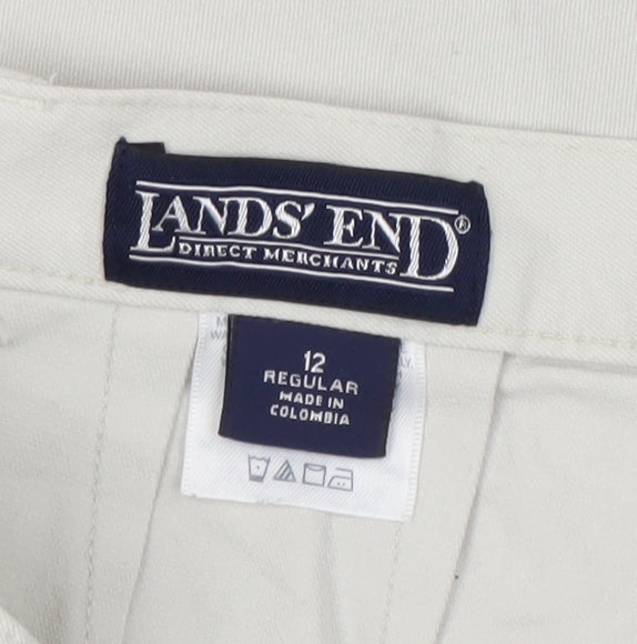 Womens UK Size 12 Lands' End   Ivory Trousers