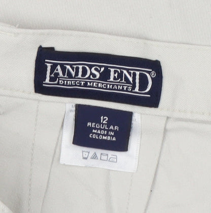 Womens UK Size 12 Lands' End   Ivory Trousers
