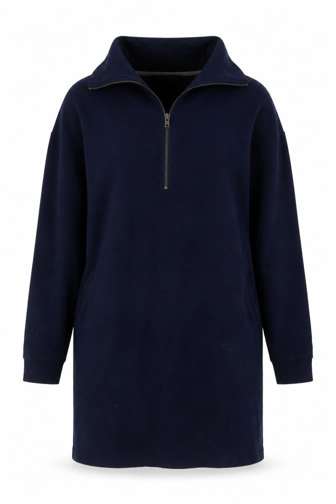 Front view of BAM Women's Blue Long Sleeve Hooded Dress -, size 8