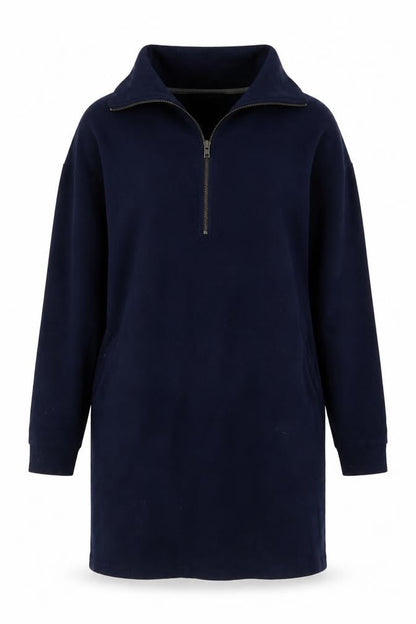 Front view of BAM Women's Blue Long Sleeve Hooded Dress -, size 8