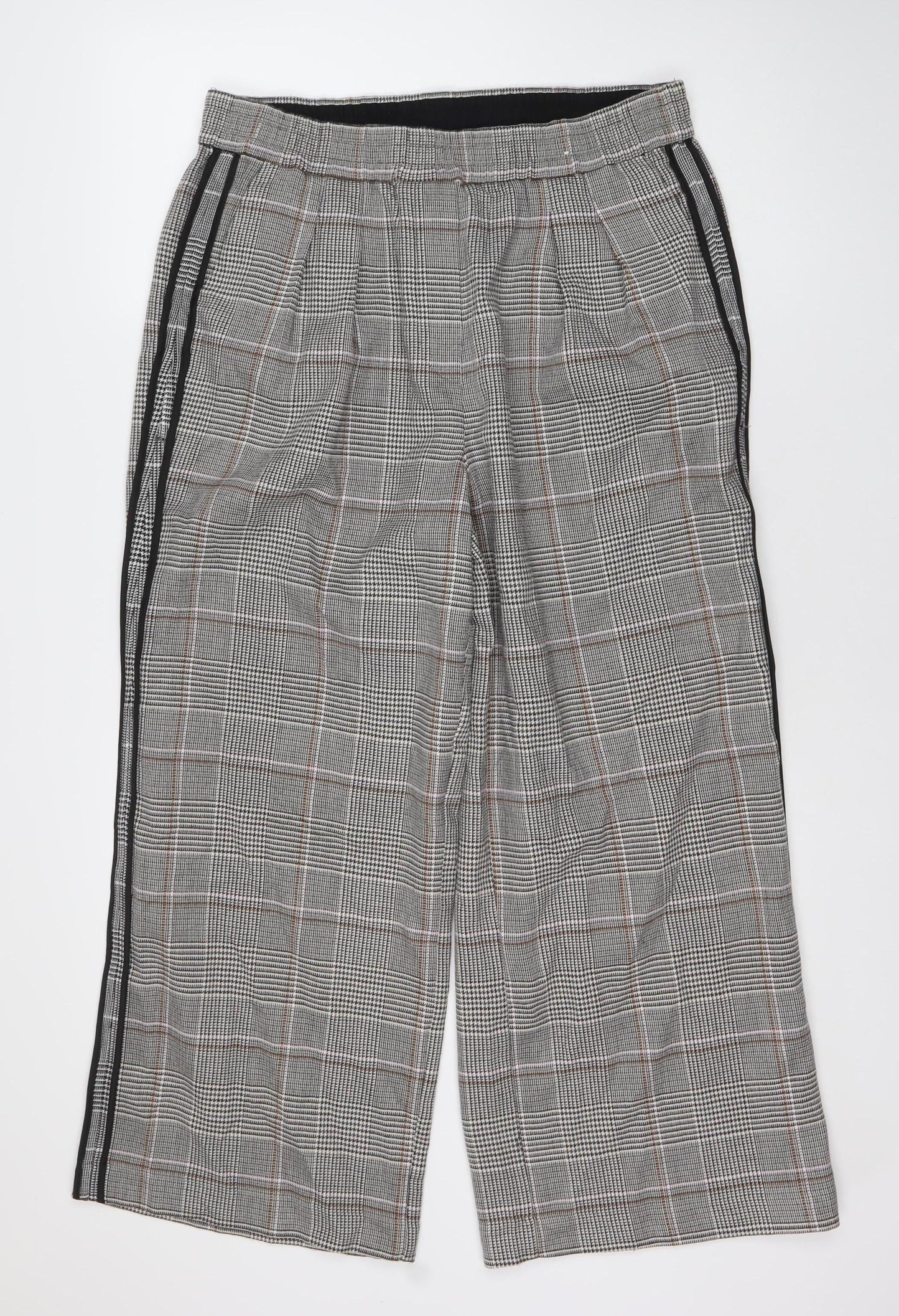 Womens UK Size UK 14 Marks and Spencer Regular Fit Cropped Grey Trousers