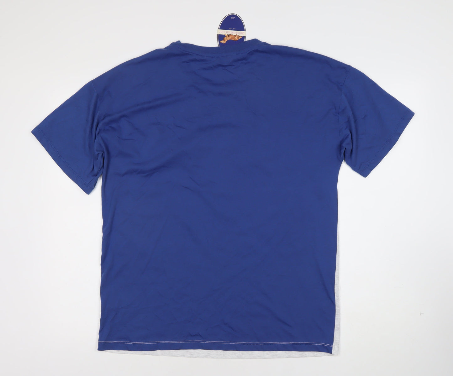 Peter Alexander Men's Blue Geometric Logo T-Shirt M