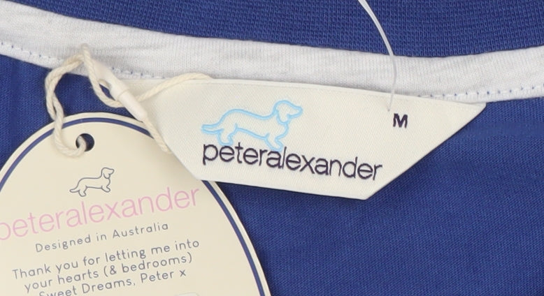 Peter Alexander Men's Blue Geometric Logo T-Shirt M