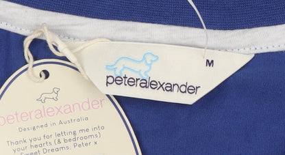 Peter Alexander Men's Blue Geometric Logo T-Shirt M
