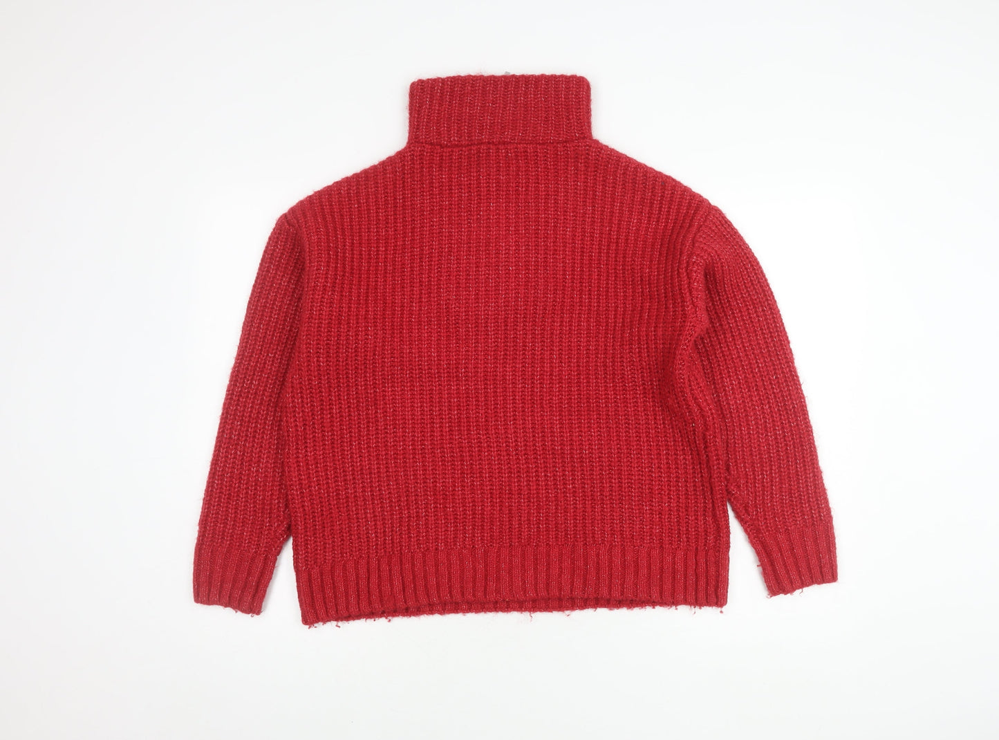 Womens UK Size 14 M&Co Red Pullover Jumper