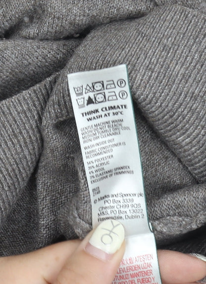 Womens UK Size M Marks and Spencer Grey Pullover Jumper