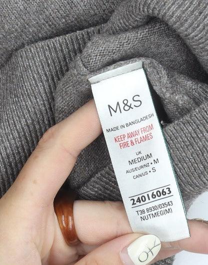 Womens UK Size M Marks and Spencer Grey Pullover Jumper