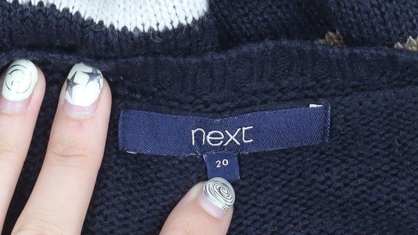 Womens UK Size 20 NEXT Multicoloured Pullover Jumper