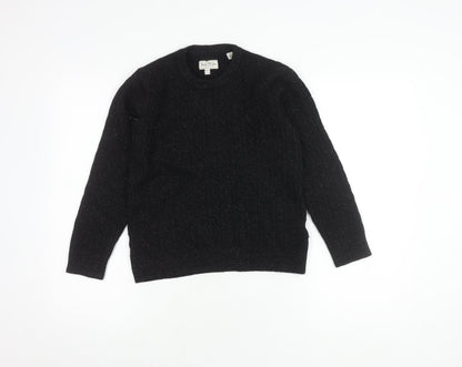Jack Wills Black Wool Kids Pullover Jumper Size 16