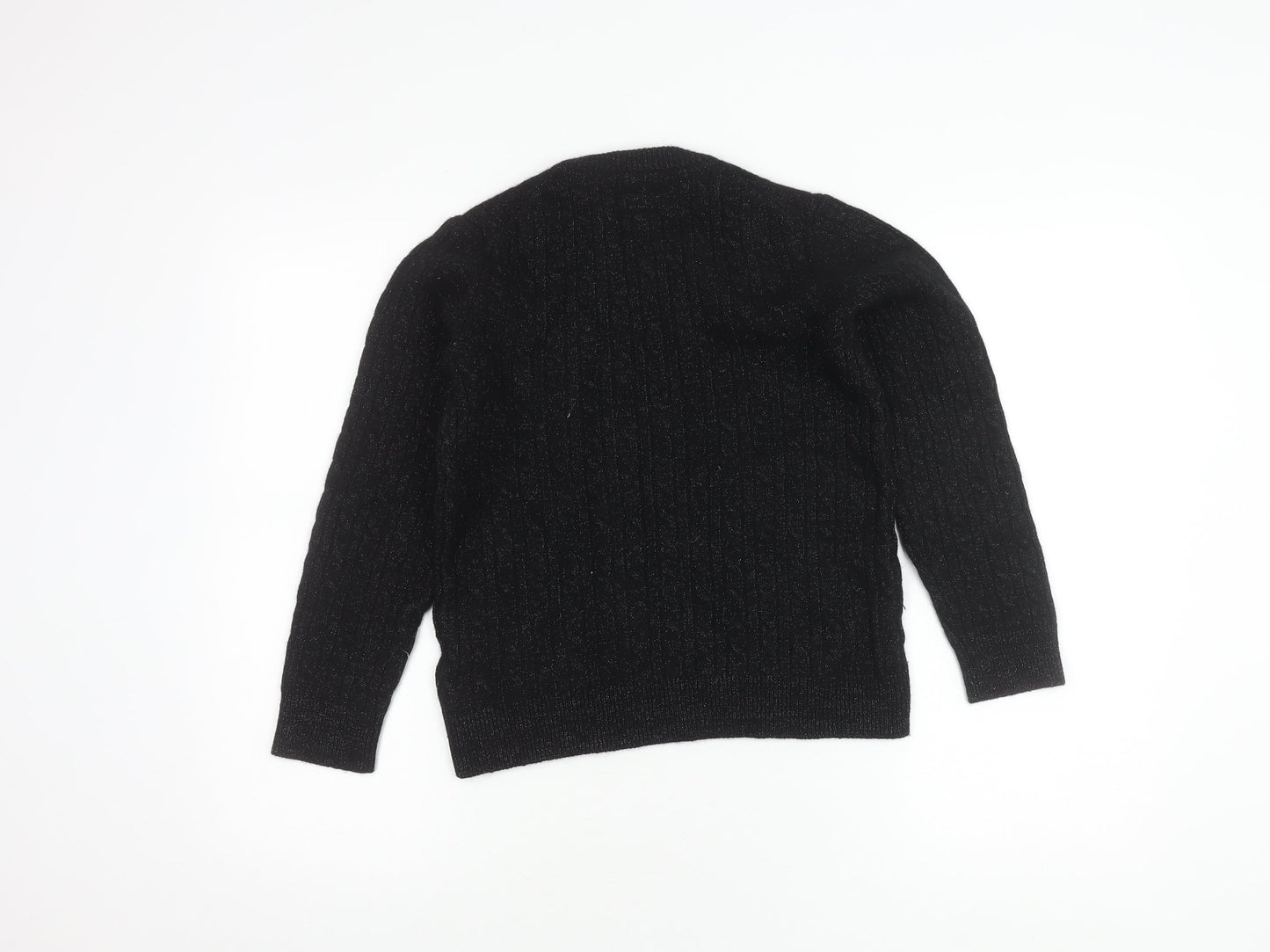 Jack Wills Black Wool Kids Pullover Jumper Size 16