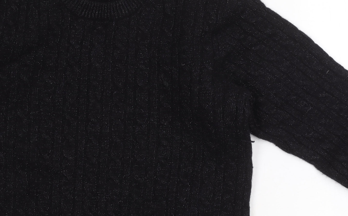 Jack Wills Black Wool Kids Pullover Jumper Size 16