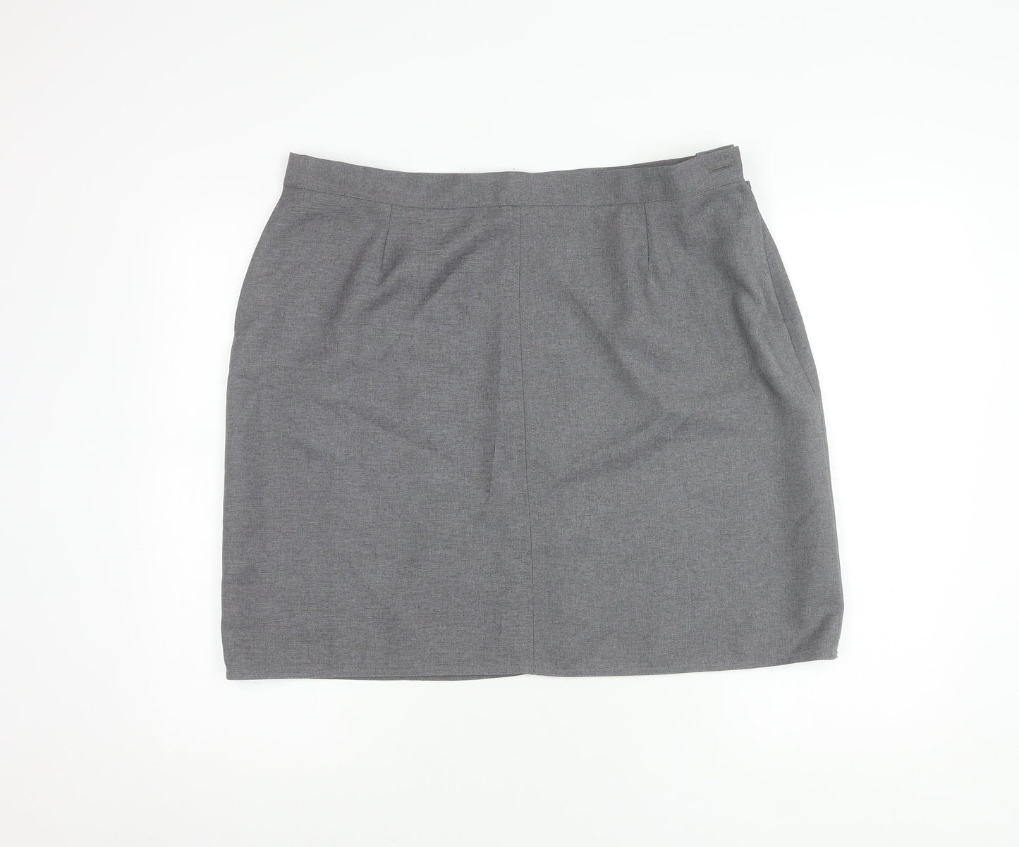 Brennand Schoolwear Grey Women's Knee Length Skirt, Size 10