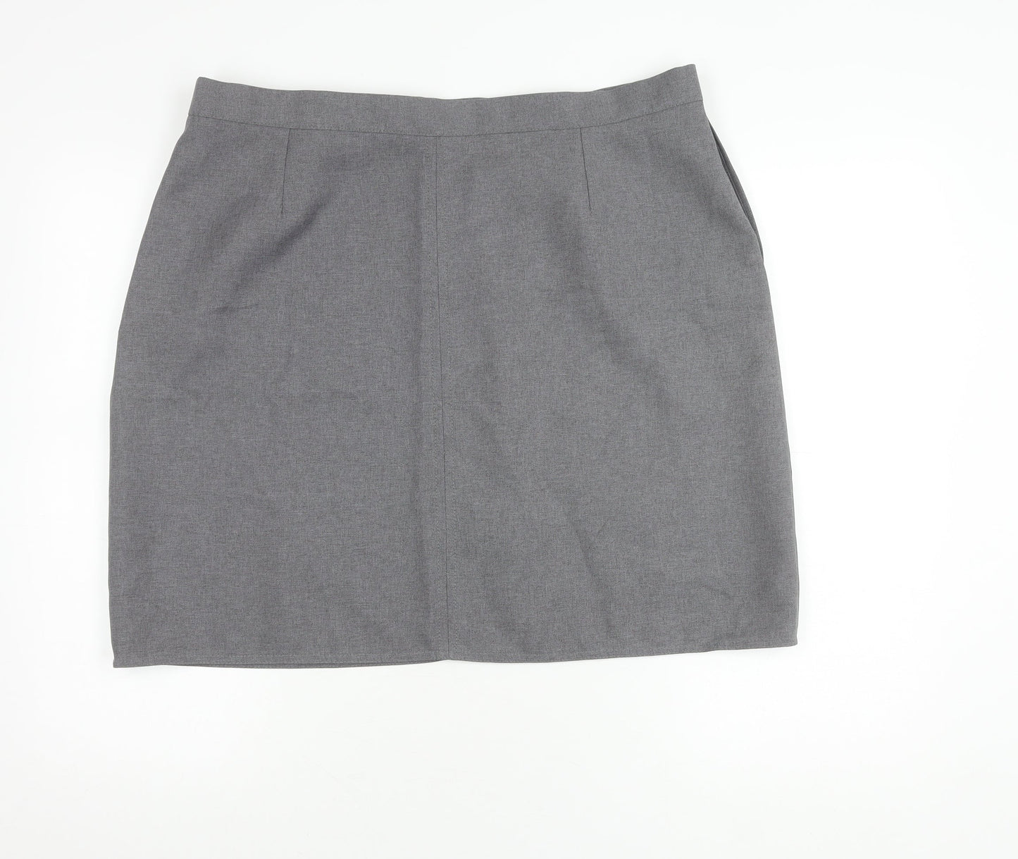 Brennand Schoolwear Grey Women's Knee Length Skirt, Size 10