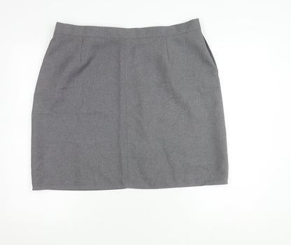 Brennand Schoolwear Grey Women's Knee Length Skirt, Size 10
