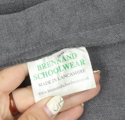 Brennand Schoolwear Grey Women's Knee Length Skirt, Size 10