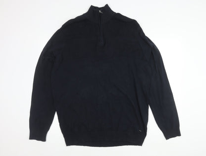 Springfield Men's Black 2XL Full Zip Jumper