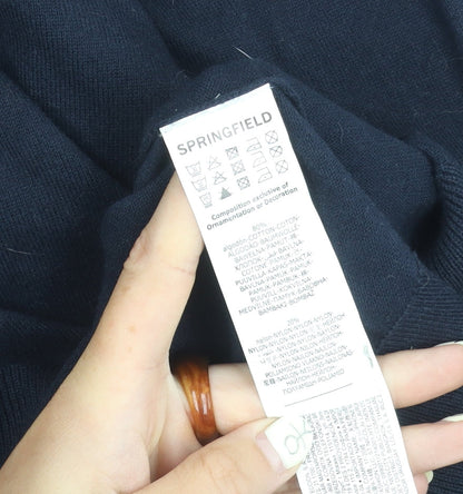 Springfield Men's Black 2XL Full Zip Jumper