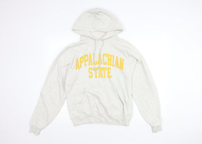 Champion Unisex Grey Pullover Hoodie S - Casual Fleece