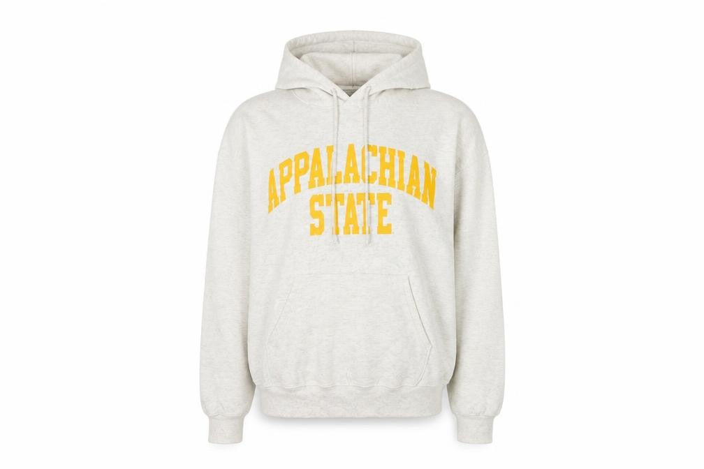 Front view of Champion unisex grey pullover hoodie s - casual fleece