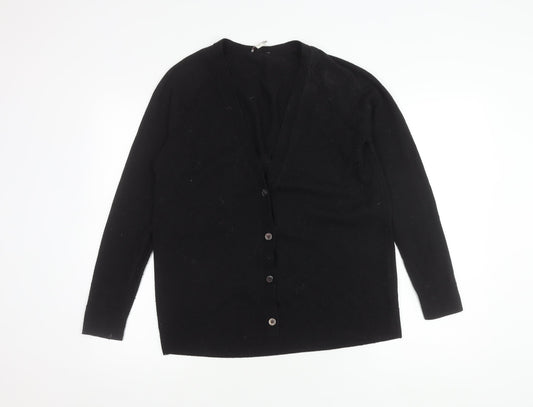 Gap Women's Black V-Neck Cardigan M
