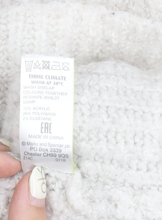 Womens UK Size M Marks and Spencer Ivory Pullover Jumper