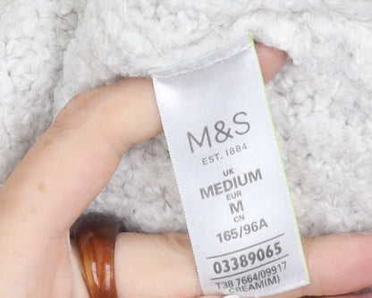 Womens UK Size M Marks and Spencer Ivory Pullover Jumper