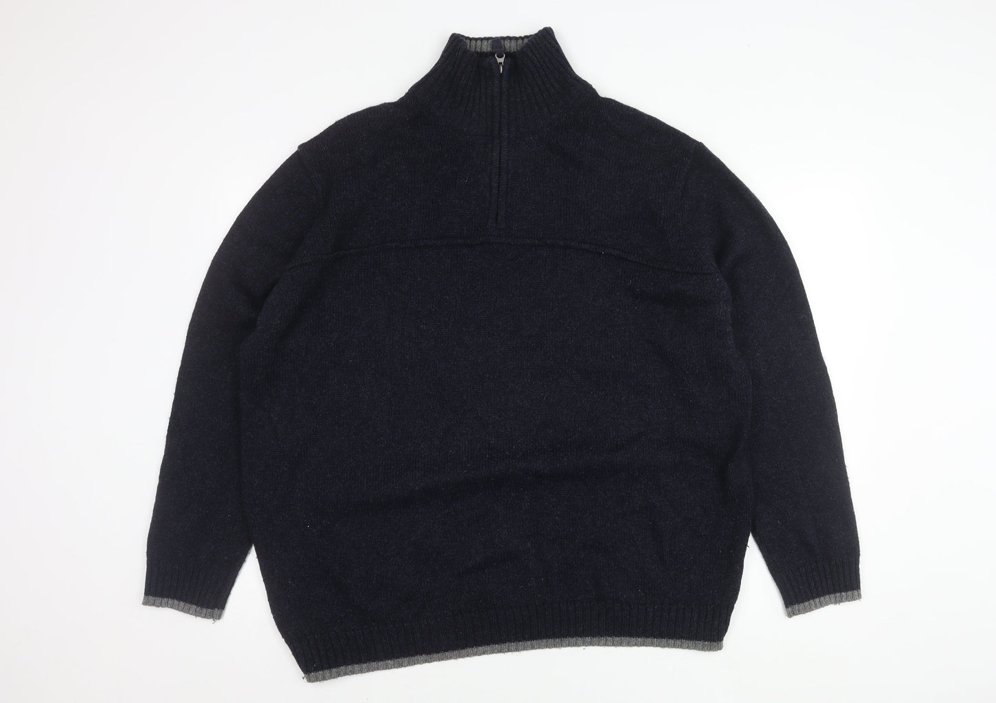 Atlantic Bay Men's Blue 2XL Full Zip Jumper