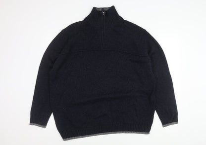 Atlantic Bay Men's Blue 2XL Full Zip Jumper