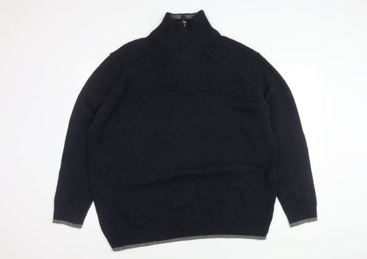 Atlantic Bay Men's Blue 2XL Full Zip Jumper