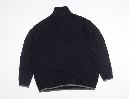 Atlantic Bay Men's Blue 2XL Full Zip Jumper