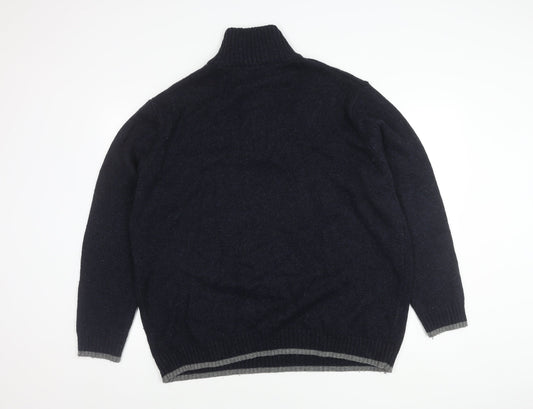 Atlantic Bay Men's Blue 2XL Full Zip Jumper